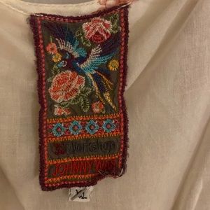 Johnny Was floral maxi dress.